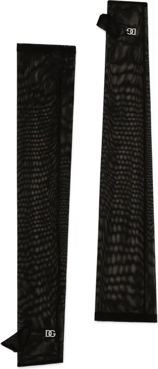 Black Long Tulle Gloves