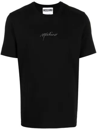 rhinestone-logo T-shirt