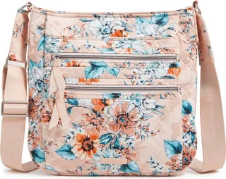 Vera Bradley Women's Performance Twill Triple Zip Hipster Crossbody Bag Navy Garden
