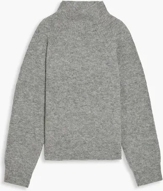 Mélange knitted turtleneck sweater