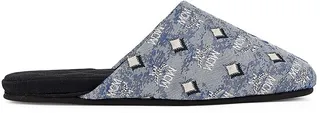 Vintage Monogram Print Slippers