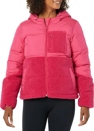 Amazon Essentials Women's Sherpa Puffer Jacket