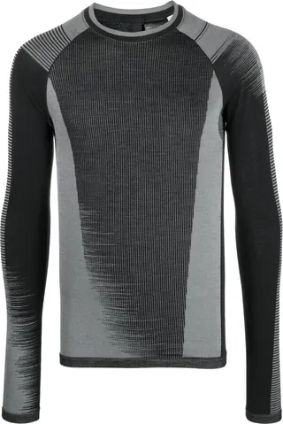 stripe-print long-sleeved T-shirt