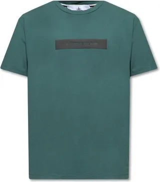 Stone Island Logo Printed Crewneck T-Shirt