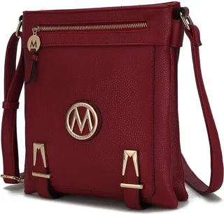 MKF Collection by Mia K Greta Vegan leather Crossbody Handbag for Women's - Red