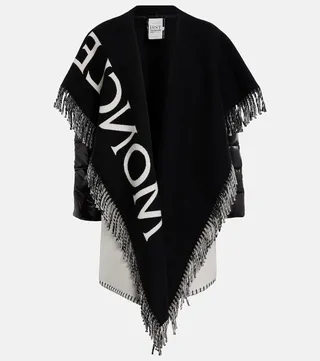 Wool-blend cape