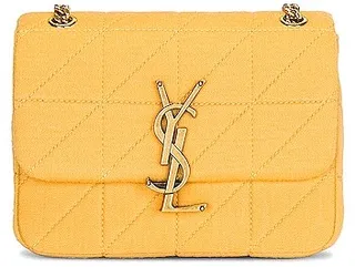 Saint Laurent Mini Jamie Lock Jersey Bag in Yellow