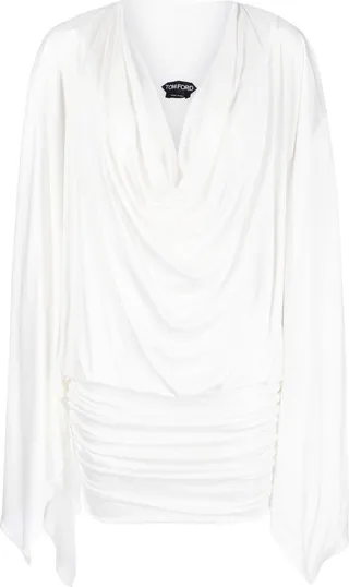 Draped Design Short Dress