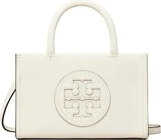 Tory Burch Ella Bio Mini Tote (Warm White) Handbags