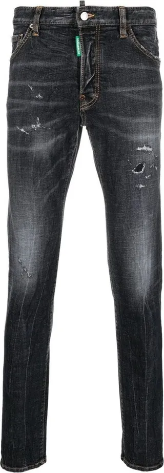 Distressed Skinny-Cut Jeans