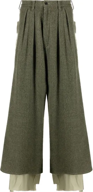 Cropped Wide-Leg Trousers