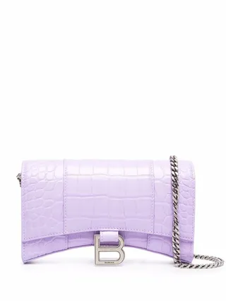 Hourglass logo shoulder bag