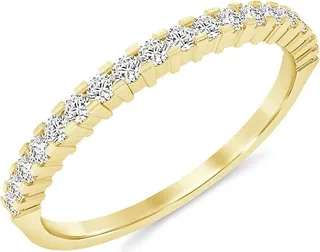 14K Yellow Gold & 0.16 TCW Diamond Half Eternity Band