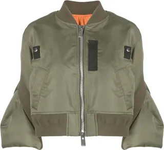 Wide-Sleeve Bomber Jacket