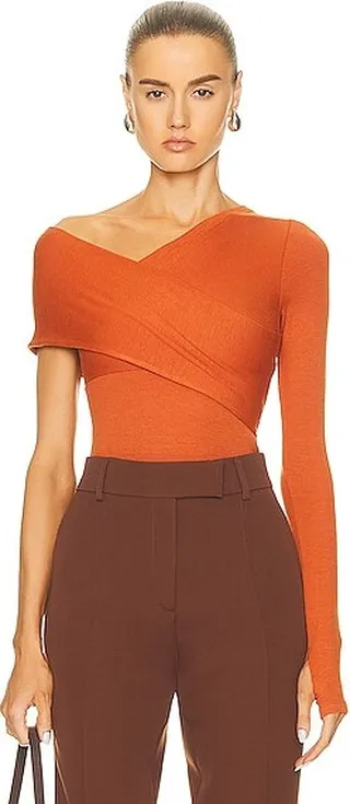 ALIX NYC Blake Bodysuit in Orange