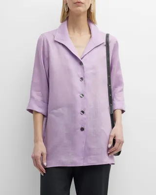 Button-Down Tissue Linen Shirt