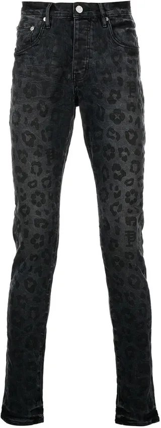 Leopard-Print Skinny Jeans