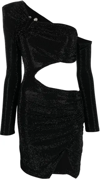 Rhinestone Cut-Out Dress