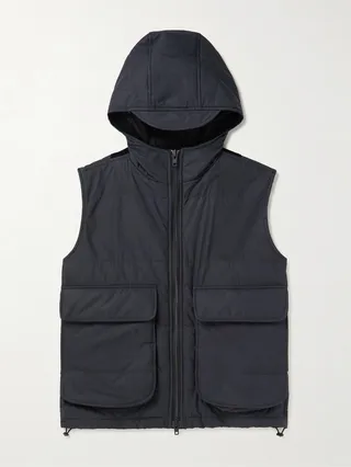 Malvern Padded Cotton-Corduroy Trimmed Cotton-Blend Gilet