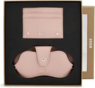 Leather coin case and card holder gift set