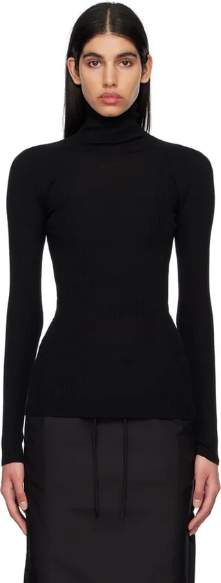 WARDROBE.NYC Black Slim Turtleneck