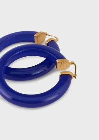 Resin hoop earrings