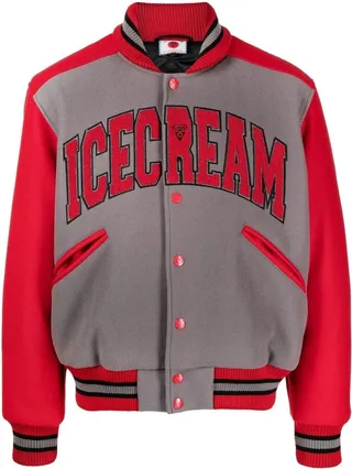 Logo-Print Bomber Jacket