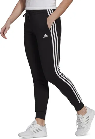 adidas Women's 3-Stripe Cotton Fleece Sweatpant Jogger