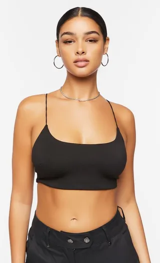 Ponte Knit Cropped Cami