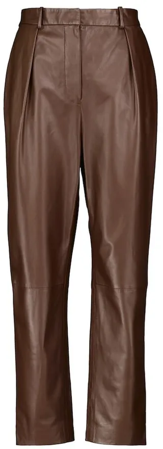 Sidney straight leather pants
