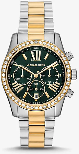 Oversized Lexington Pavé Two-Tone Watch