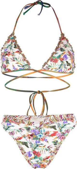 Vita crochet-trim bikini set