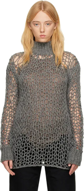 Ann Demeulemeester Gray Leontine Turtleneck