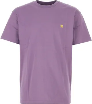 T-shirt realized in pure cotton characterized by contrasting embroidered logo on the chest.