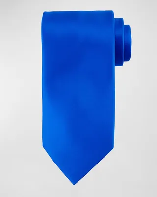 Solid Silk Satin Tie