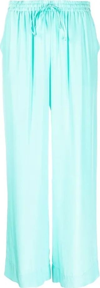 Straight-Leg Silk Trousers