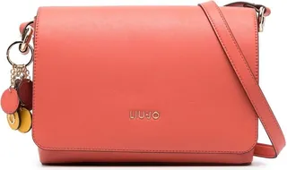 Logo-Lettering Faux-Leather Shoulder Bag