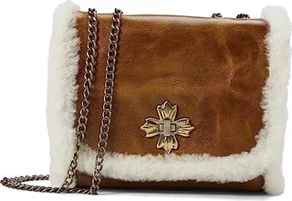 Patricia Nash Harlow Flap Chain Bag (Natural) Handbags