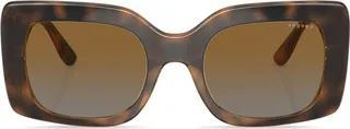 Tortoiseshell-Effect Square-Frame Sunglasses
