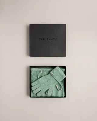 Snood And Gloves Gift Set in Green