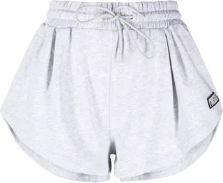Logo-Patch Drawstring Cotton Shorts