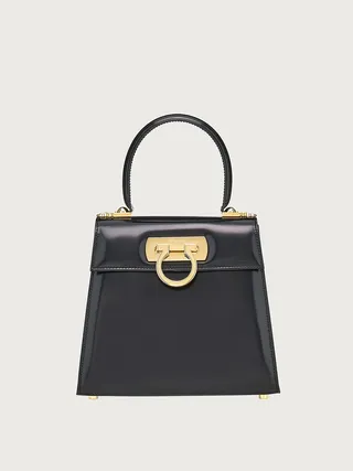 Ferragamo Women Iconic Top Handle (S) Black