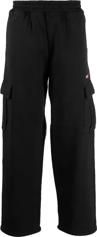 Embroidered-Logo Flared Pants