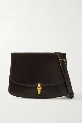 The Row - Sofia Leather Shoulder Bag - Brown