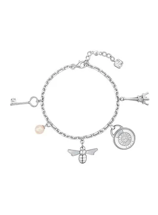 Hanging Charms Freshwater Pearls Bracelet