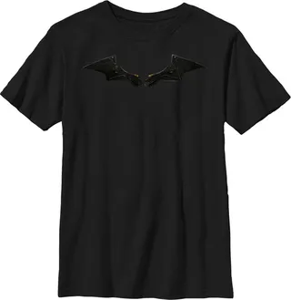 Boy's The Batman Black Armor Batarang T-Shirt - Black - X Large