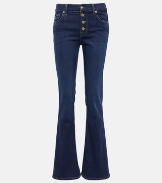 Low-rise bootcut jeans