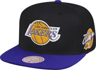 Mitchell & Ness Los Angeles Lakers Hardwood Classic Anniversary Patch 2 Tone Snapback Cap