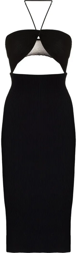 Knitted Halterneck Midi Dress