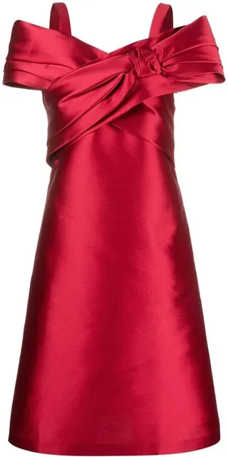 Bow-Detail Off-Shoulder Dress
